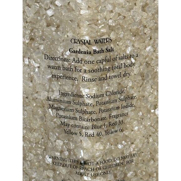 Crystal Waters Gardenia Vegan Bath Salt in 16-ounce Decorative Gift Decanter - Picture 5 of 7